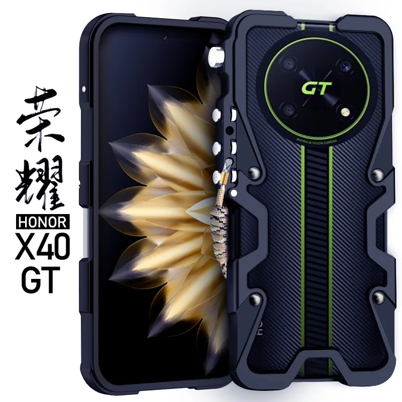 

Лидер продаж Zimon Luxury Armor, металлические алюминиевые чехлы для телефонов, бампер для Honor X50 X40 GT, механический чехол с черепом ручной работы