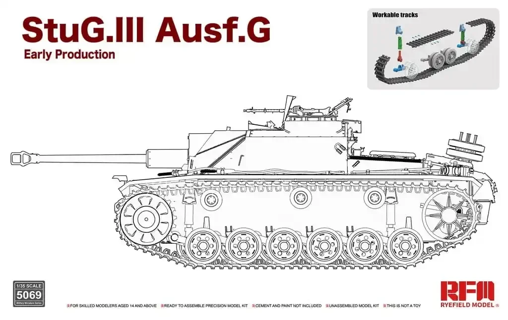 

Ryefield модель 1/35 Модель танка Комплект RM-5069 Немецкие танки StuG. III Ауф. G (Дружное производство)