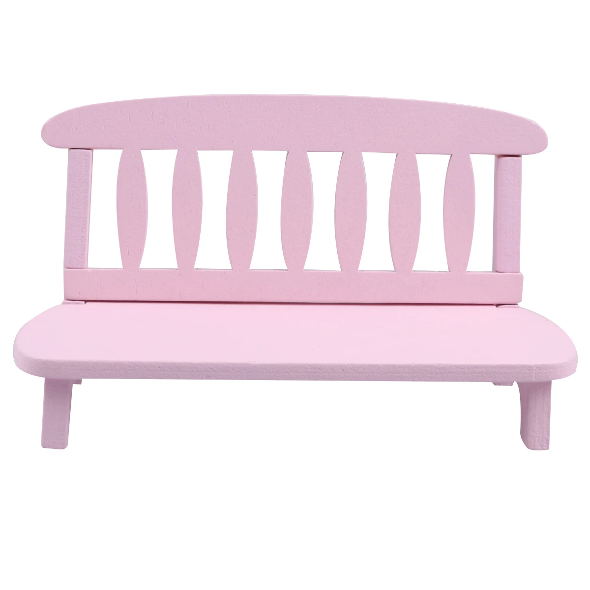 مقعد خشبي الحلي أريكة صغيرة نموذج صور الدعامة تخطيط المنزل كرسي مصغر الوردي