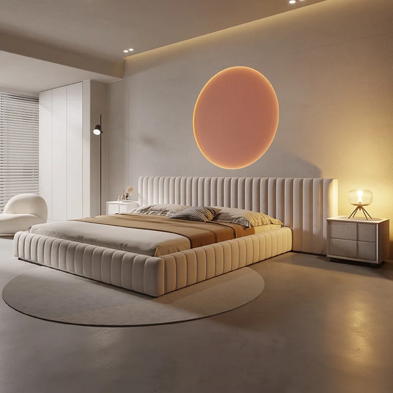 

#Modern Minimalist Tatami Fabric Bed Hot Selling Soft Bed with Storage Space 2m X 2.2m King Size Bed