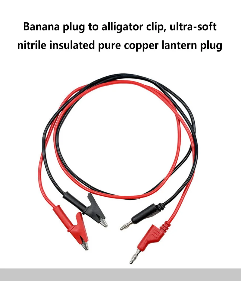 20A 90CM Alligator Clip to Banana Plug Test Cable Lead Connector Dual Probe 4mm Crocodile Clip For Multimeter Measure Tool