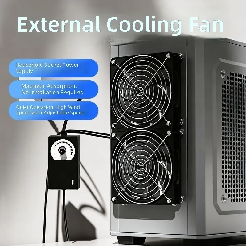 for High Speed Large Air Volume Cooling 12CM Magnetic Fan Chassis External Fan for Computer Host External 220v
