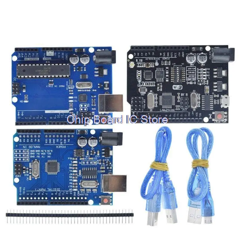 UNO R3 Official Box ATMEGA16U2 / UNO+WiFi R3 Original ATMEGA328P Chip CH340G For Arduino UNO R3 Development Board WeMos ESP8266