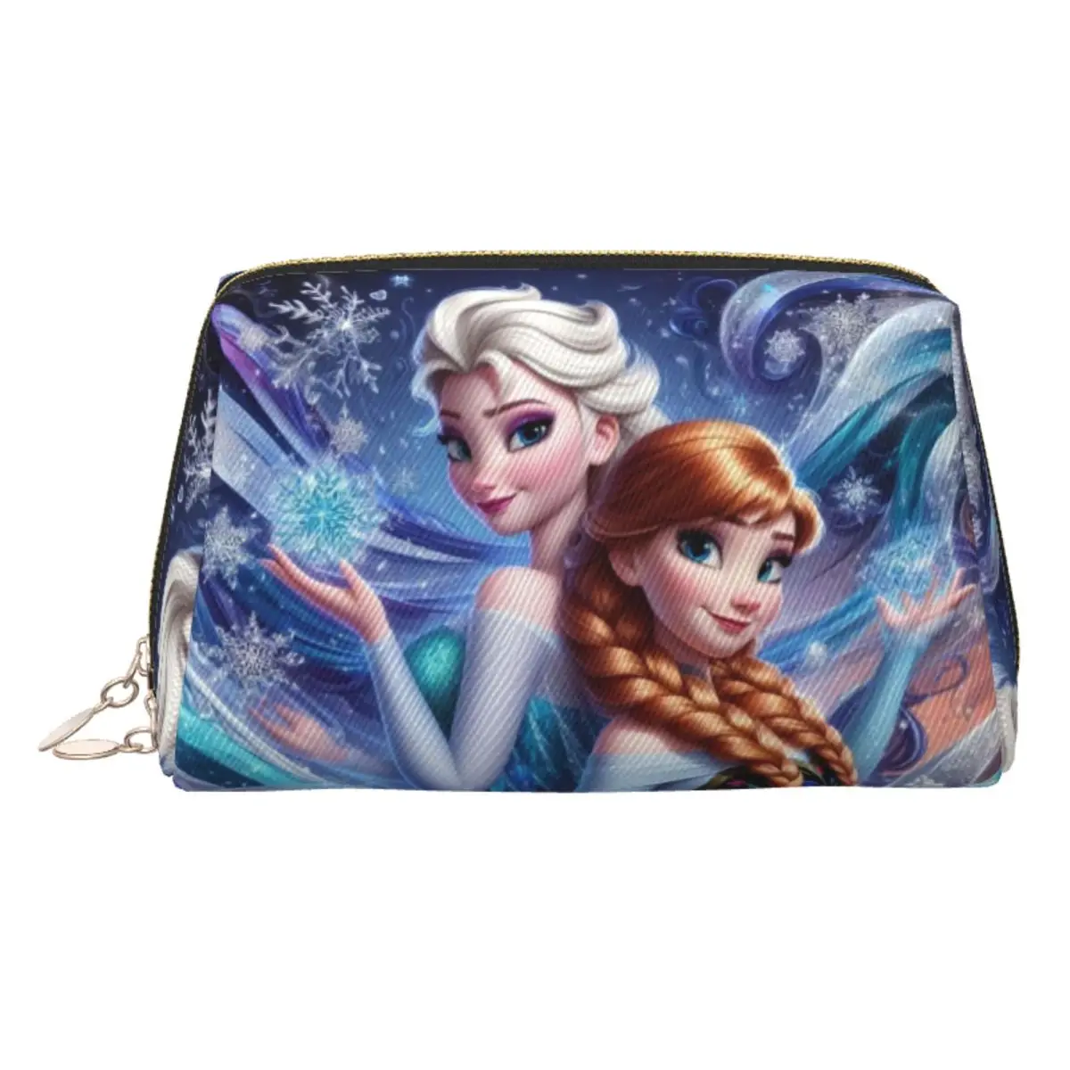 

Custom Anna And Elsa Frozen Travel Cosmetic Bag for Women Makeup Toiletry Organizer Ladies Beauty Storage Dopp Kit