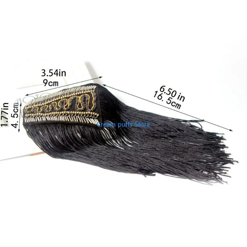 50LE 1Pc Luxurious Tassels Epaulet Shoulder Board Costume Shoulder Badge for Man Women