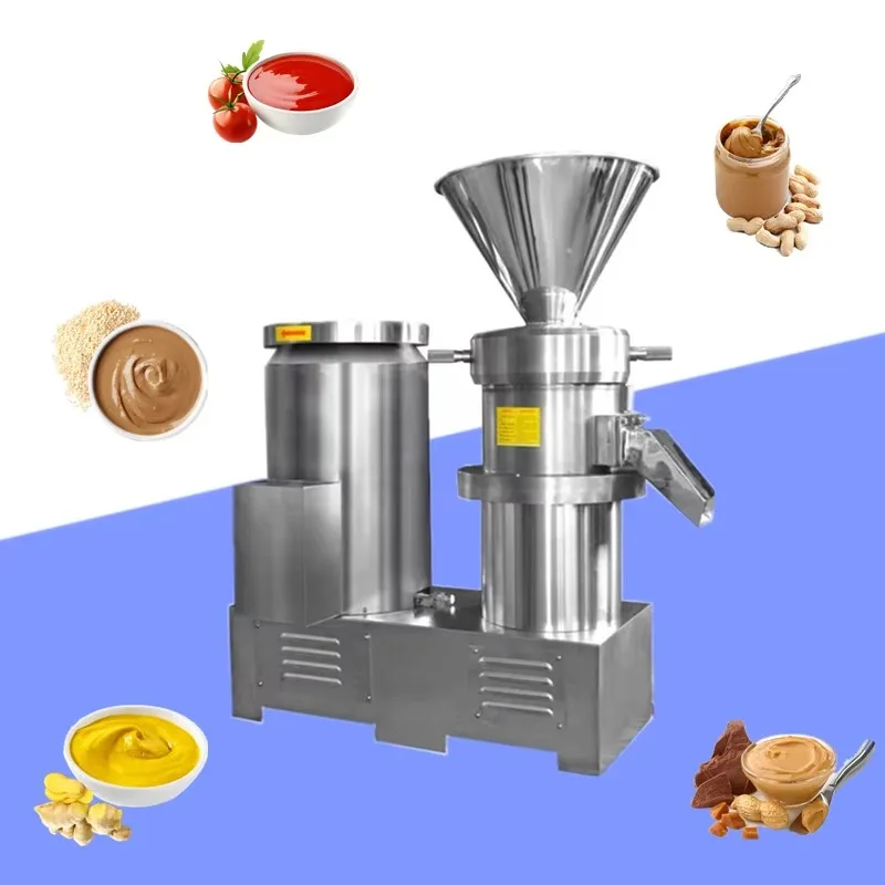 

Electric Superfine Grinding Chilli Almond Hazelnut Sesame Peanut Butter Maker 50-200kg/h Tahini Colloid Mill Machine