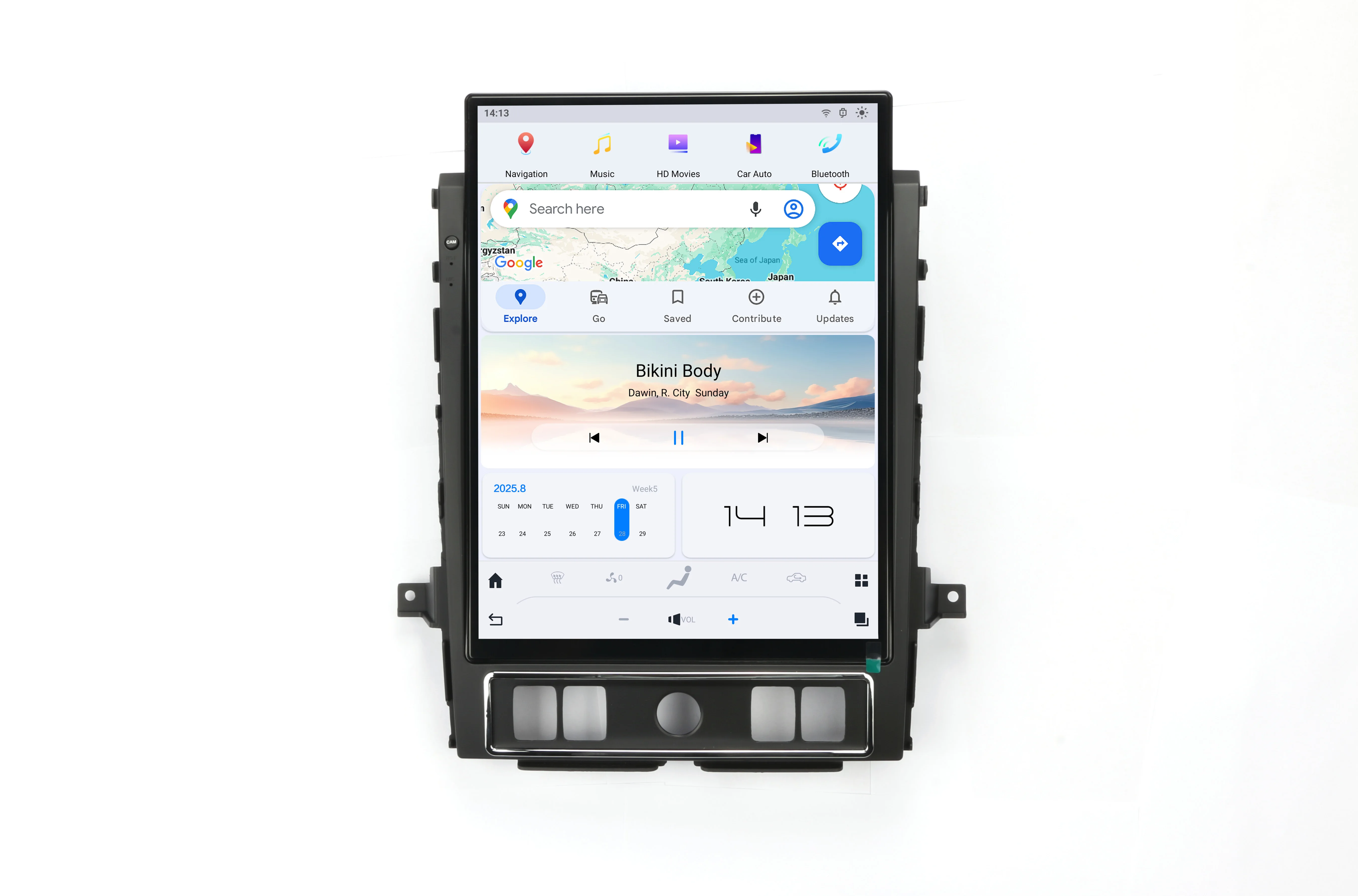 

15,6-дюймовый мультимедийный Android Auto для Nissan Titan 2020-2025: автомобильное радио, GPS-навигация, стереоприемник, беспроводной CarPlay, головное устройство