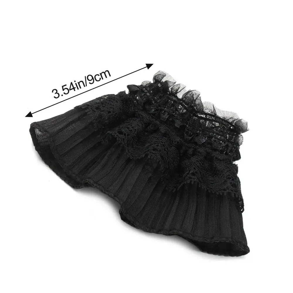 1Pair Sun Protection Sweater Decorative Gloves Scar Cover Fake Sleeve Lace Cuffs Detachable Sleeve Cuffs Ruffles Elbow Sleeve