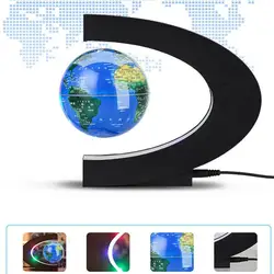 LED Electronic Magnetic Levitation Floating Globe Shape Night Light Home Decor