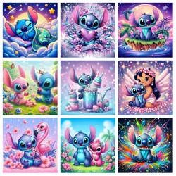 Cute Lilo&Stitch And Angel Disney Cartoon 5d Full Diamond Painting Fantasy Sweet Drean Stitch Anime Mosaic Cross Stitch Decor