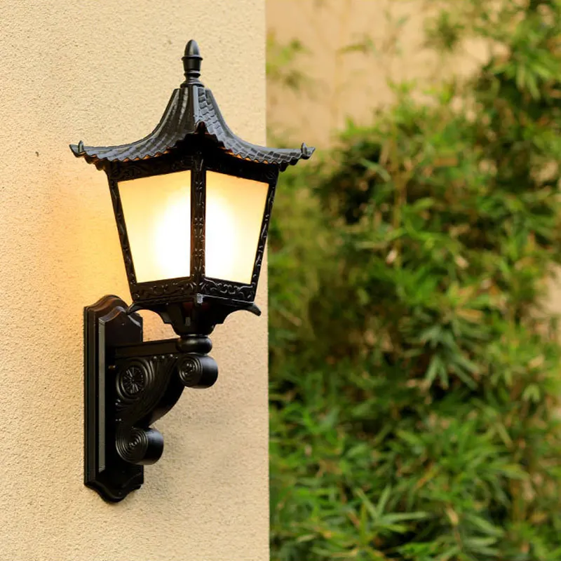 Outdoor Wall Lamp Chinese Style Waterproof Light Retro Garden Villa Courtyard Loft Porch Wall Sconce External Lighting Fixture