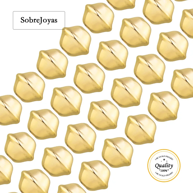 

14k Gold Filled Saucer Bead for Jewelry Making DIY Tarnish Resistant Spacer Beads Fancy Bead Gold Findings Bead