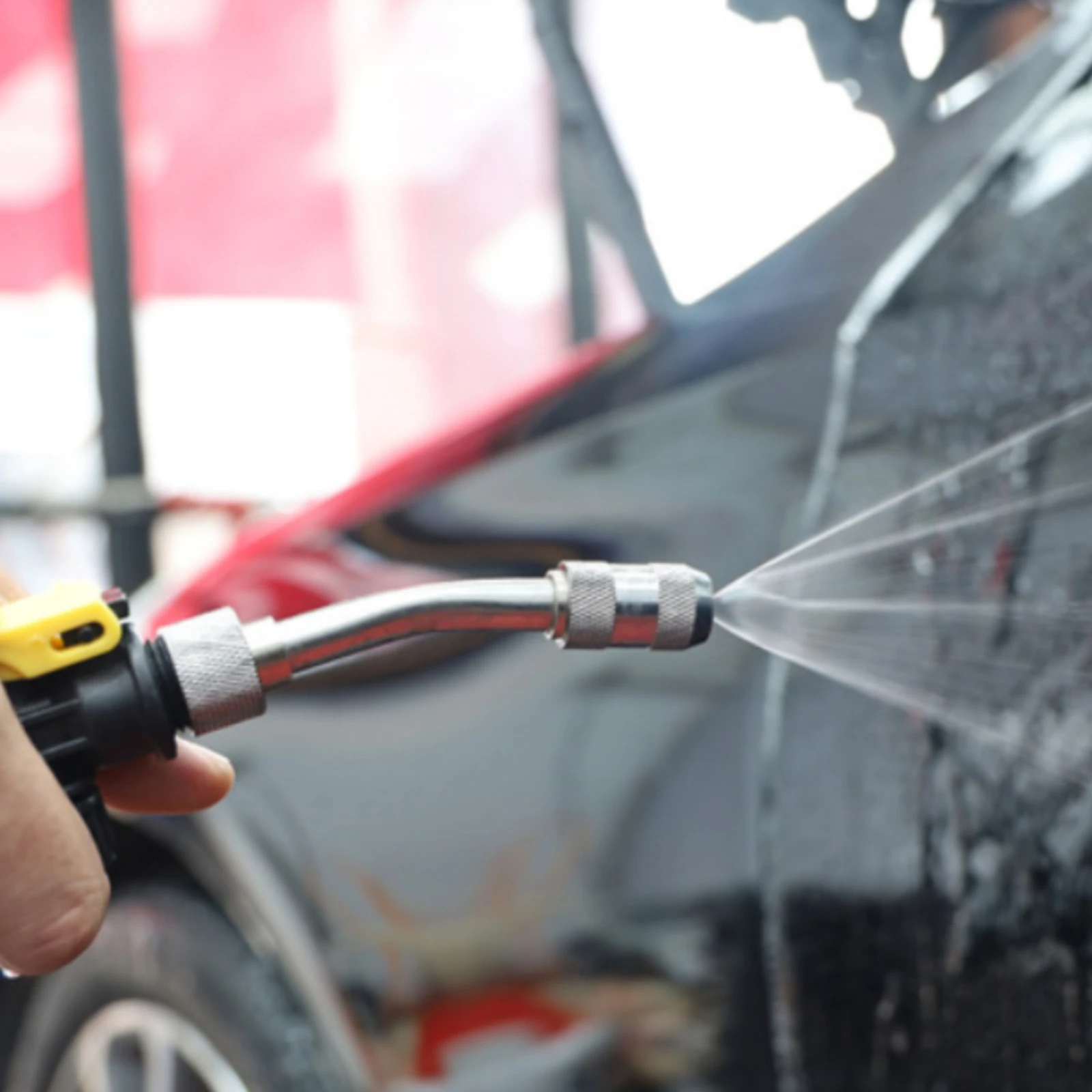 Pressure Sprayer with Hose One-Handed Handheld Spray Wand Handheld Pressure Washer Nozzle Quick-Connect Detachable