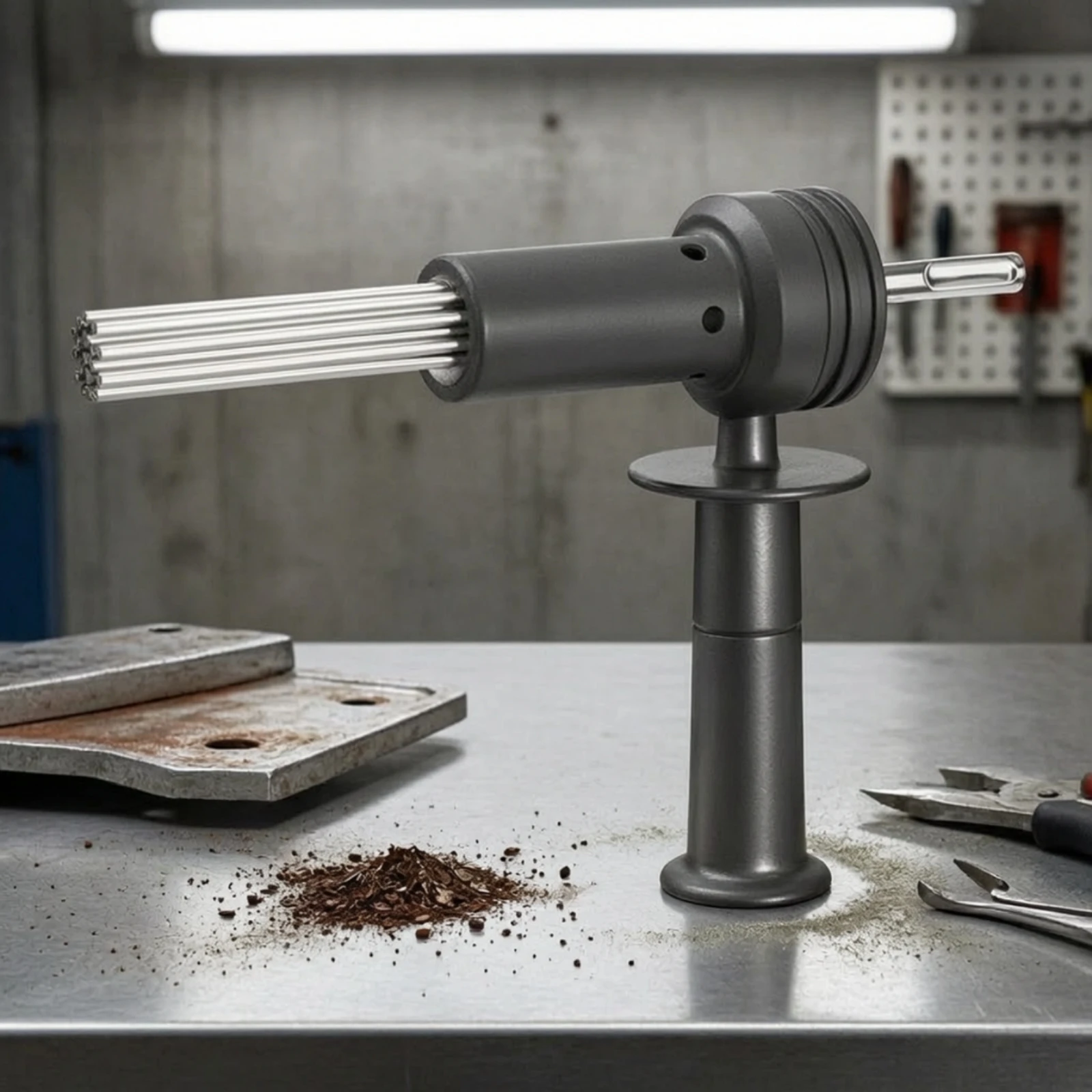 Needle Scaler Attachment with SDS Shank Heavy-Duty Needle Scaler Attachment with Hardened Steel for Renovators