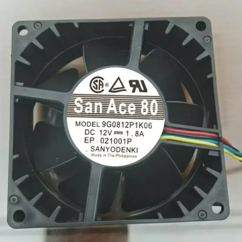 for SANYO 9G0812P1K06 12V 1.8A 8038 8cm High Performance Motorcycle and Car Modified Cooling Fan