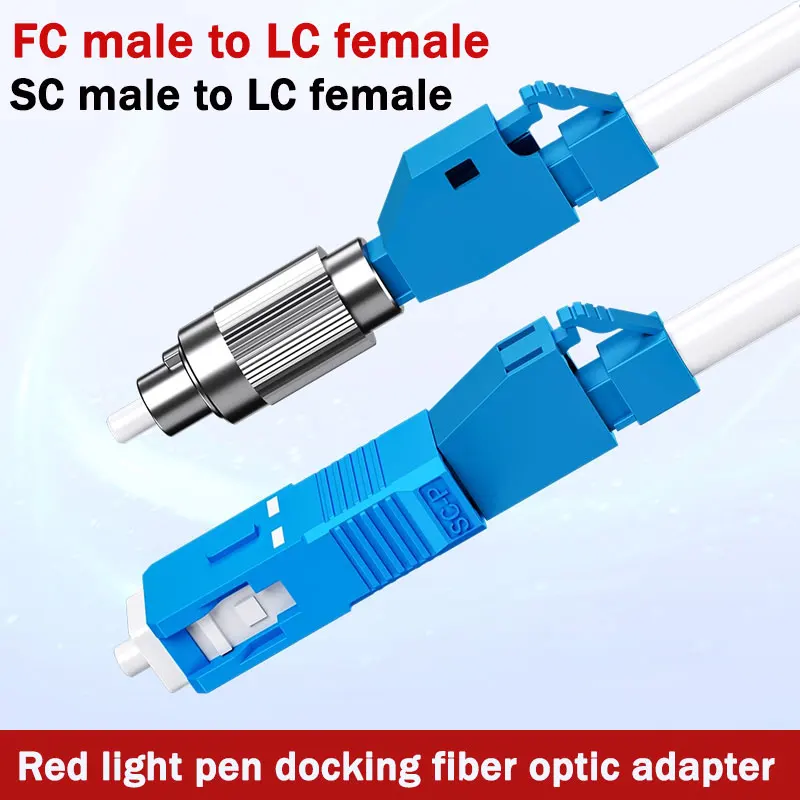 

FC male to LC female red light pen docking fiber optic adapter converter SC to LC female adapter to small square head coupler