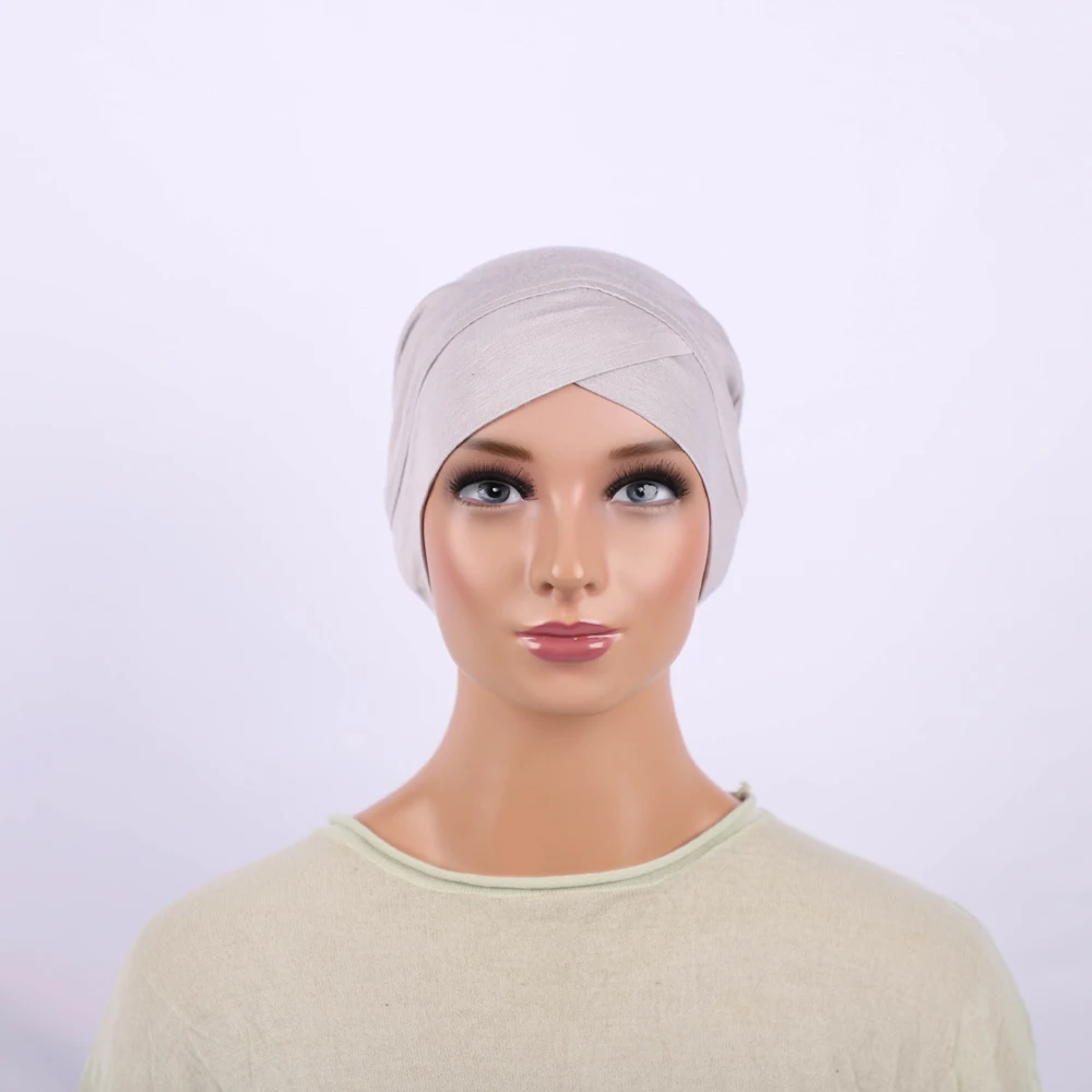 RIMAIRE Hijab musulmano modale di colore puro per le donne cappello Hijab a secchiello quadrato cappello interno in cotone istantaneo Hijab elastico e confortevole