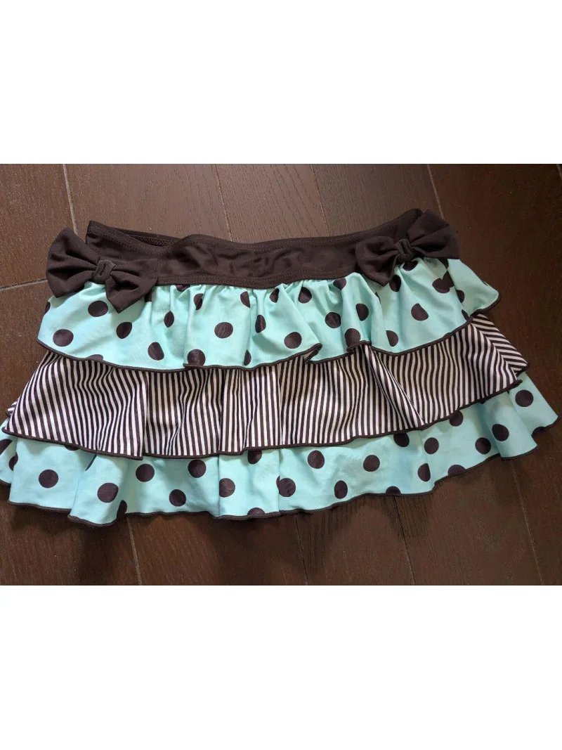 Y2K Spice Girl two-piece suit, polka-dot bow decoration, slim camisole, short pleated skirt, Spring/Summer fashion casual suit view 6