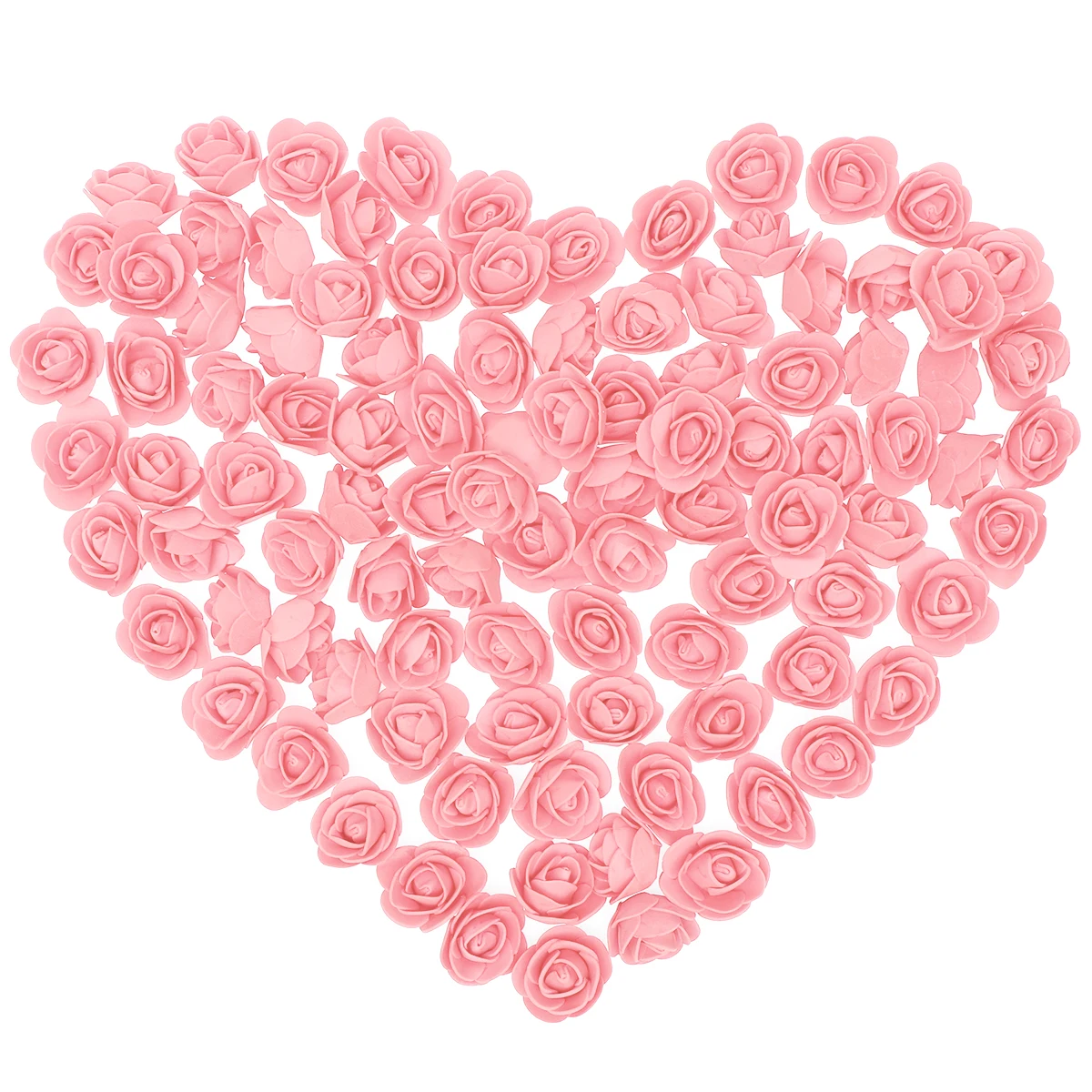 

100 Pcs Rose Heads Soft Foam Fabric Wedding Faux Flowers Reusable DIY Rose Heads For Wedding Supplies