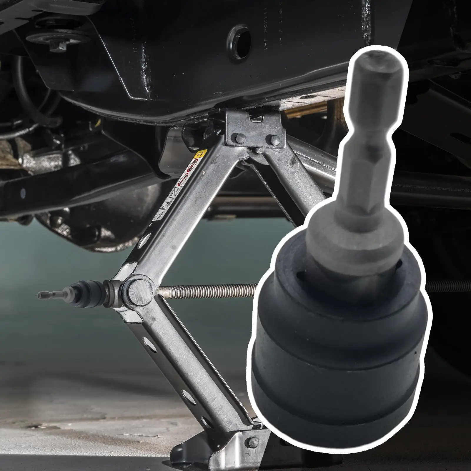 RV Stabilizer Jack Drill Adapter Rust-Resistant Socket Tool Portable Scissor Jack Adapter For Leveling Towing Trailer Garage