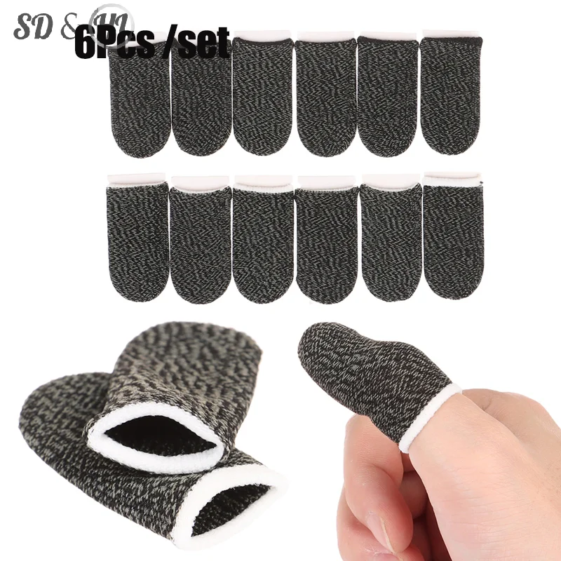 

6Pcs Mobile Game Sweat-proof Fingers Gloves Touch Screen Thumbs Finger Sleeve