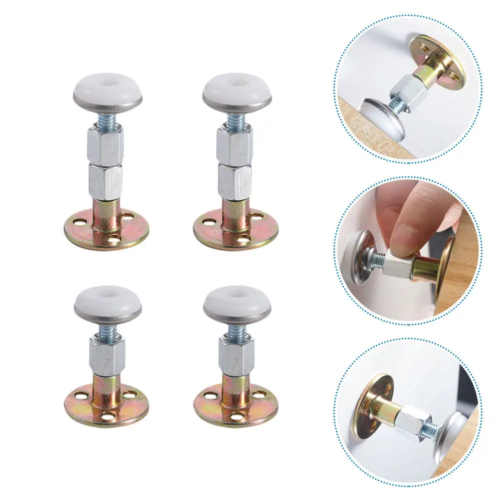 4Pcs Adjustable Bed Stabilizer Fixators Bed Frame Support Wall Protectors Furniture Anti Shake Noise Reduction