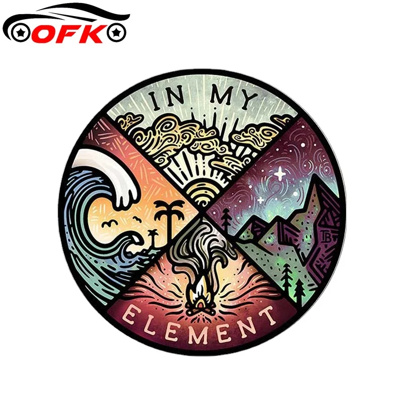 

New For IN MY ELEMENT Car Stickers Waterproof Scratch-Proof Decals Vinyl Laptop Trunk Decor Car Styling 13cm X 12.9cm