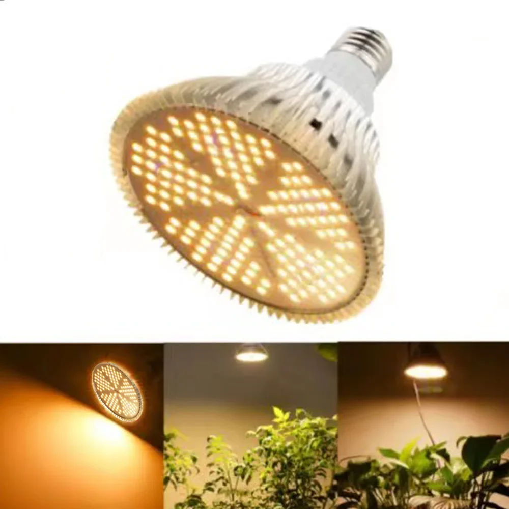 LED plant-assisted E27 growth lamp warm white light greenhouse seedling 85-265V growth lamp fleshy bulb full-spectrum plant lamp