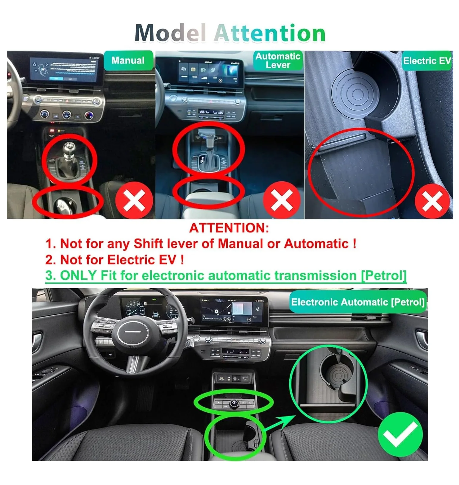 RUIYA for Hyundai Kona SX2 Hybird PHEV 2024 2025 Car Door Groove Mat Anti-slip Slot Pad Auto Interior Kona SX2 2024 Accessories