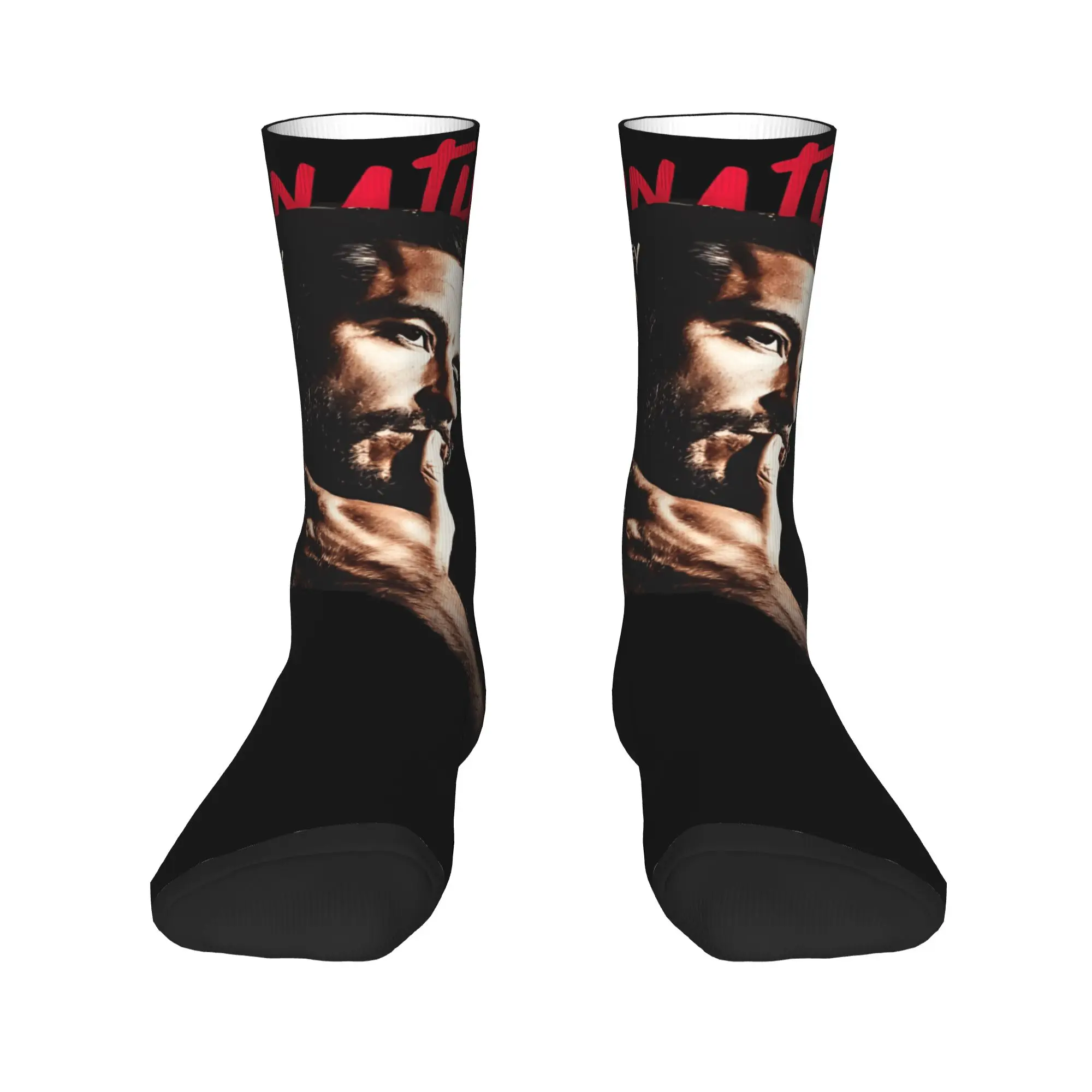 ถุงเท้าโจนาธาน เบลีย์ ถุงเท้าลายแปลกใหม่สำหรับผู้ชาย ถุงเท้าปีนเขาเนื้อนุ่มปานกลาง ดีไซน์ฤดูใบไม้ร่วง ถุงเท้ากันลื่น