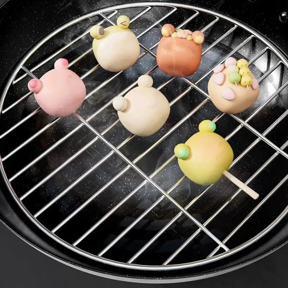 

Portable Stainless Steel Grill Lattice Lightweight Camping Grill Stainless Steel Round Grill for Charcoal for Even for Campfire