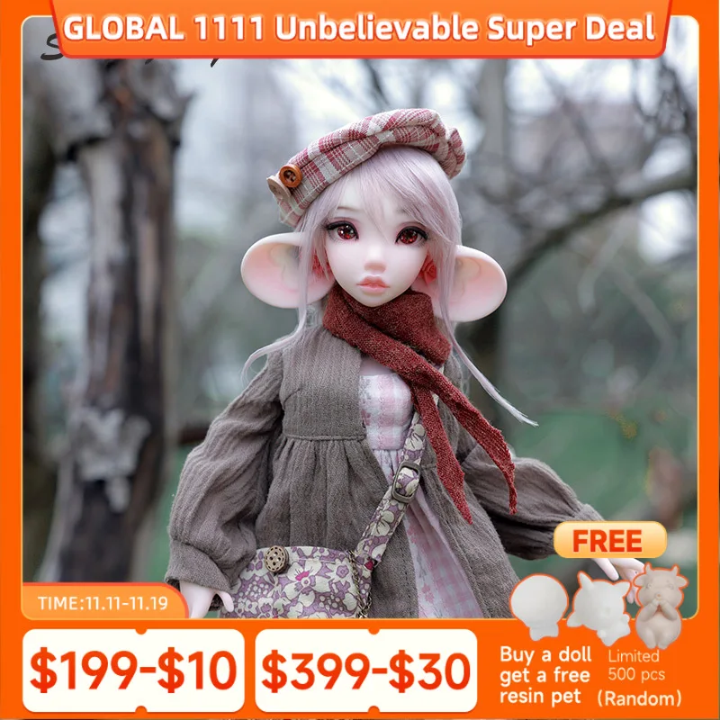 

Осенний стиль Shuga Fairy Yudit 1/4 BJD кукла игрушка с большими ушками и большими глазами Bjd кукла полный набор Bjd 1/4