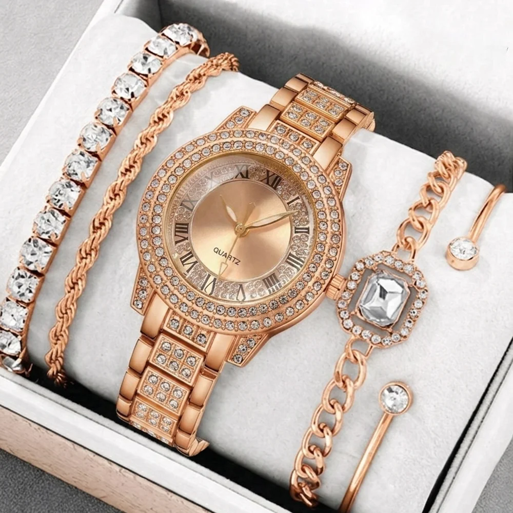 Travel Accessories Jewelry - 5-teiliges Set Unisex Schmuckuhren Damen Armbanduhr