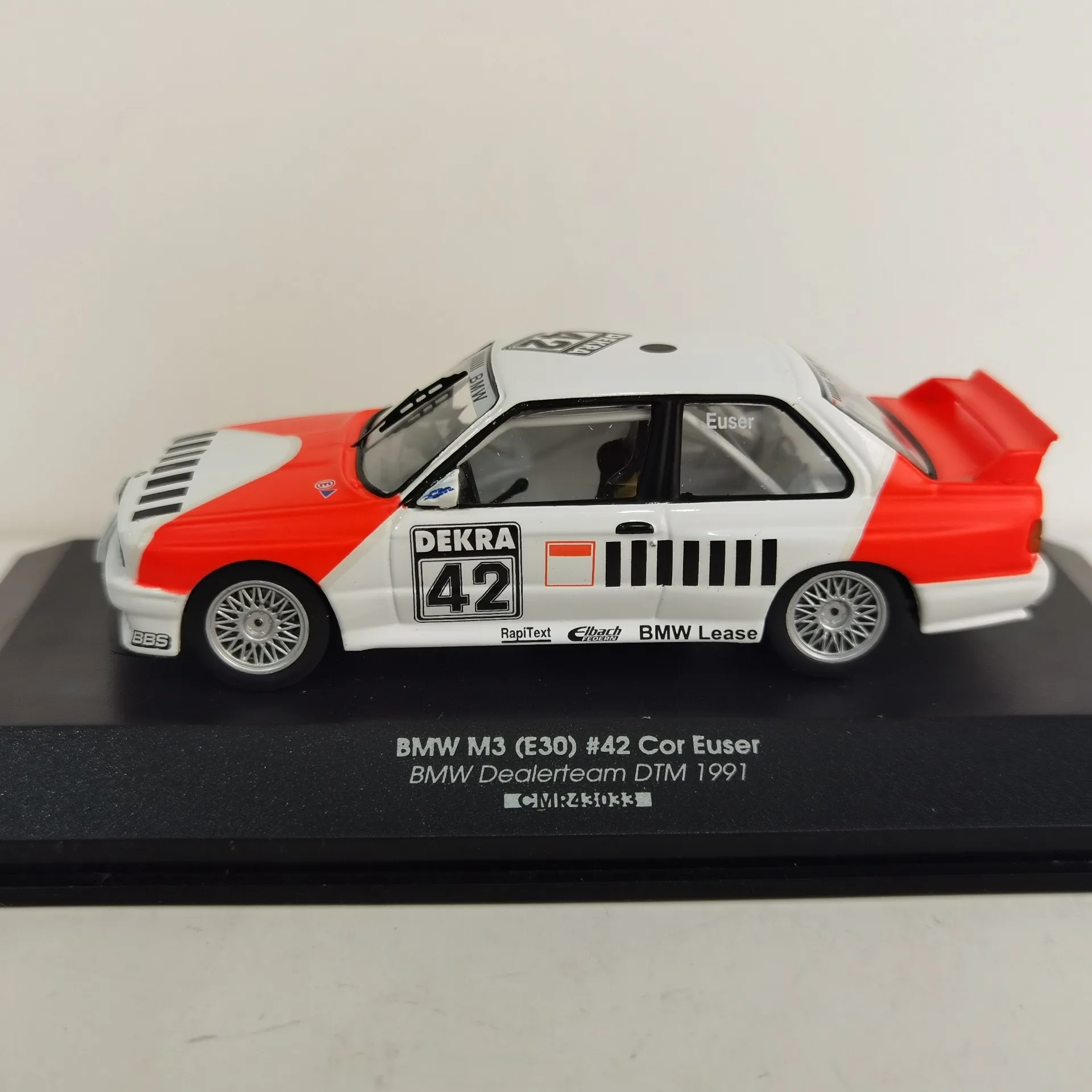 

Diecast CMR 1/43 Scale BMW M3 #42 DTM 1991 BMW Racing Alloy Car Model Collectible Toy Gift Souvenir Display Ornament