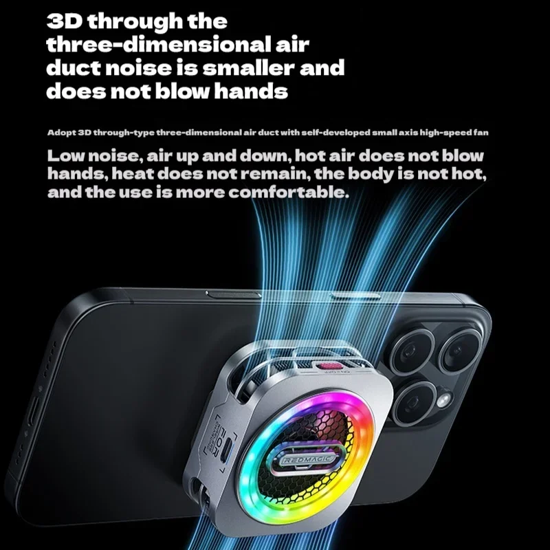 جديد النوبة الأحمر ماجيك المغناطيسي بالوعة الحرارة 6 برو الهاتف بالوعة الحرارة الخلفي كليب لايف الألعاب أشباه الموصلات التبريد قطعة أثرية Esports اللوحي