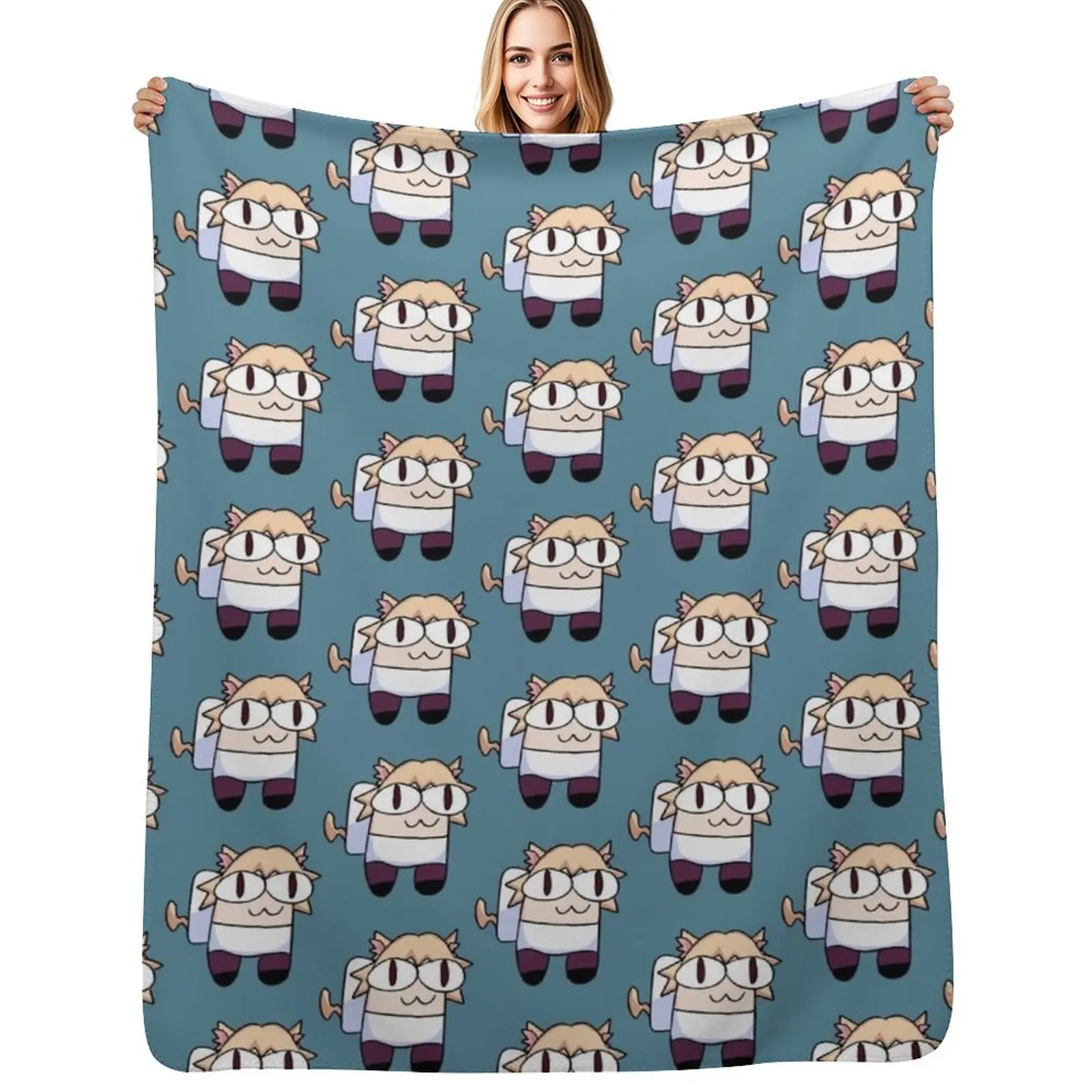 

neco arc funny neco arc neco arc Throw Blanket Plaid on the sofa Luxury Designer Blankets