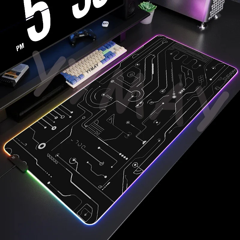 

Large RGB Mouse Pad Technology Gaming Mousepads LED Mouse Mat Gamer Desk Mats Rubber Table Rug With Backlit Desk Pads