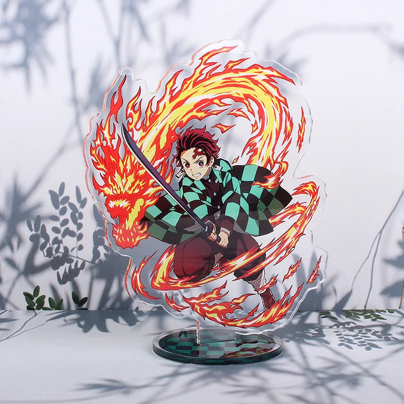 Anime Kibutsuji Muzan Rengoku Kyoujurou Giyuutarou Uzui Tengen Hantengu Kamado Tanjirou Cos Props Acrylic Stand Figure Desk Doll