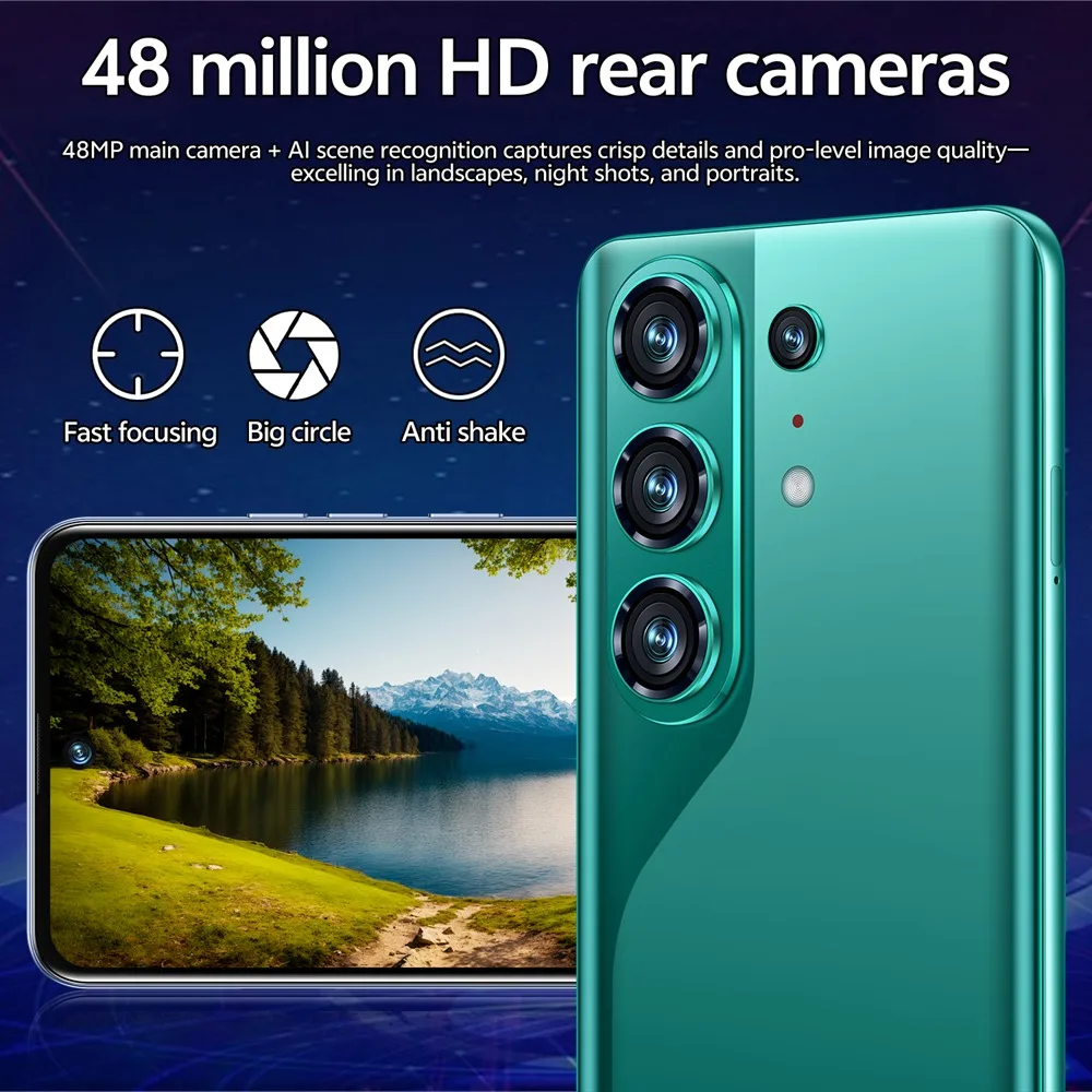 K-Touch Cheap C27 Ultra 8000mAh Cell Phone 7.3HD Mobile Phones 22G+2TB Smartphone 5G Dual SIM Android 15 16+48MP Camera Cellphones