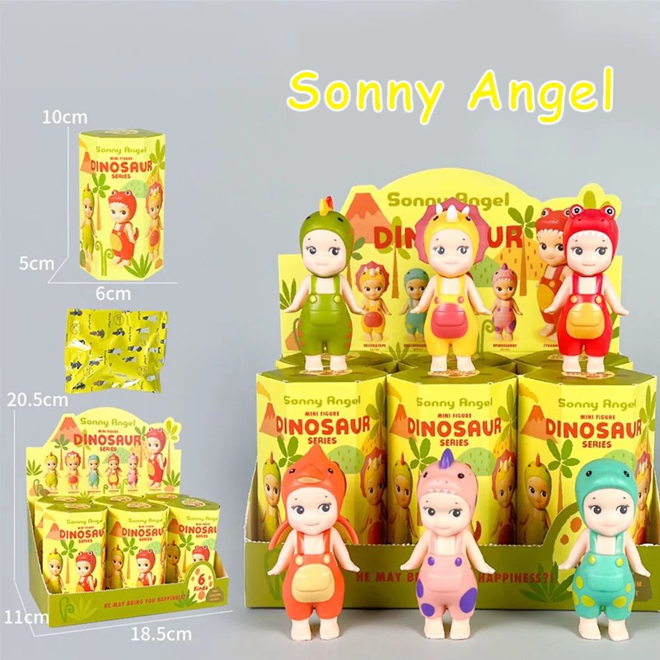 New Sonny Angel Dinosaur Series Hippers Harvest Cute Hippie Doll Trendy Car Mobile Phone Ornaments Dumplings Children'S Toy Gift