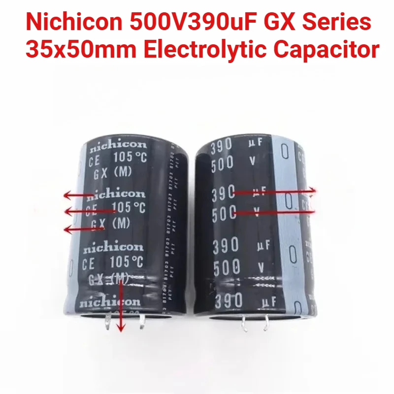 

2 шт./5 шт. Nichicon GX серии 35x50 мм 500V390uF защелкивающийся электролитический конденсатор блока питания