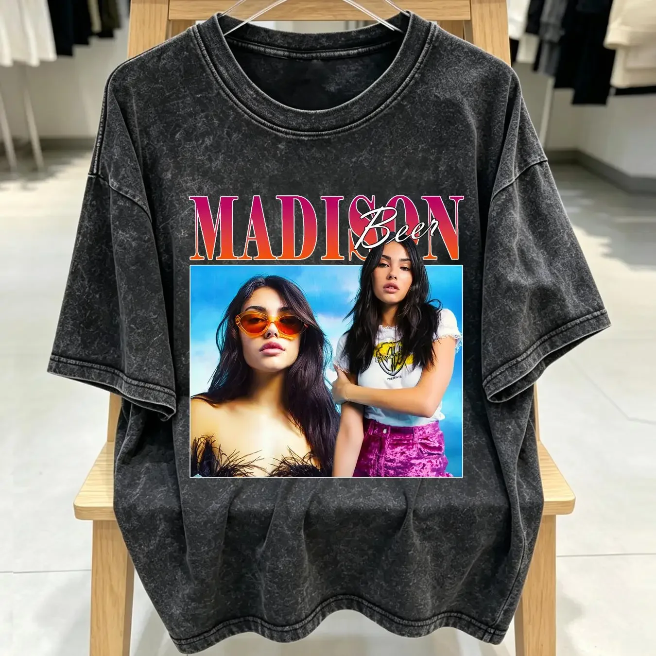 washed T Shirt Madison Vintage Style 90s Bootleg Beer Silence Between Songs vintage Washed designer clothes fashion Soft Unisex