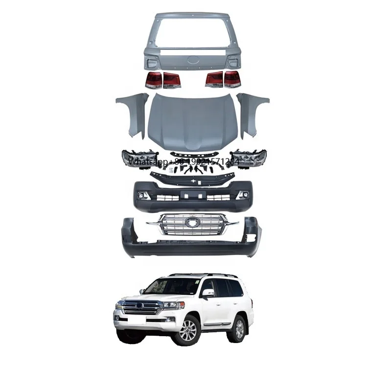 

Auto Tuning Parts 2008-2015 Old to New 2016 Style pp Material Car Bumpers Car Accessories Body Kit Fit for Land Cruiser LC200