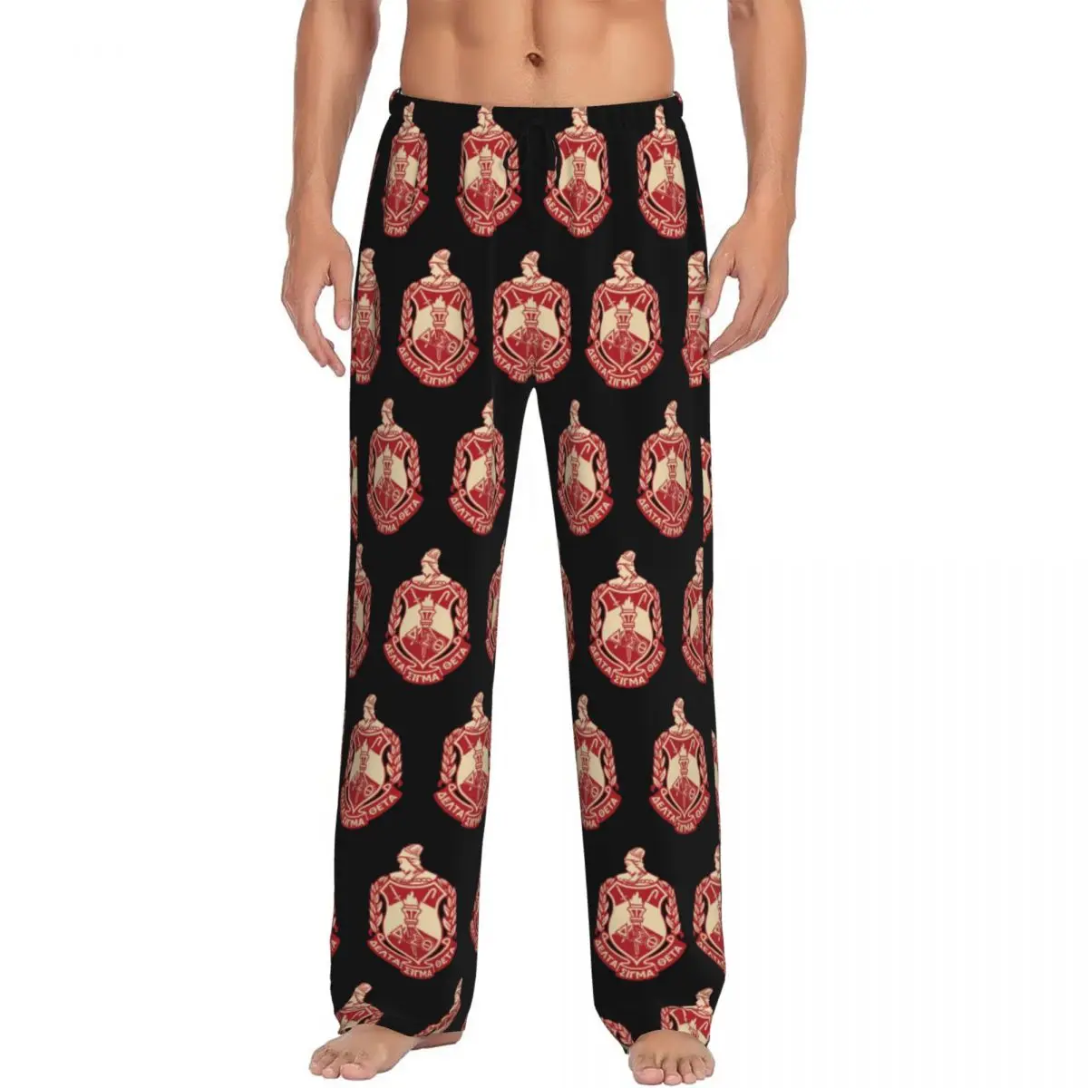 

Custom Delta Sigma Theta Sorority Pajama Pants Men Sleepwear Sleep Lounge Bottoms with Pockets