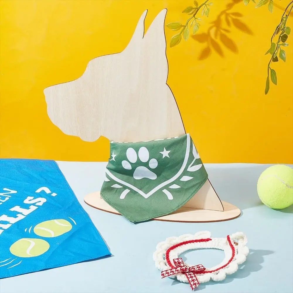 

DIY Dog Silhouette Display Stand Removable Decorative Wood Pet Bib Display Rack Photography Props Easy To Assemble