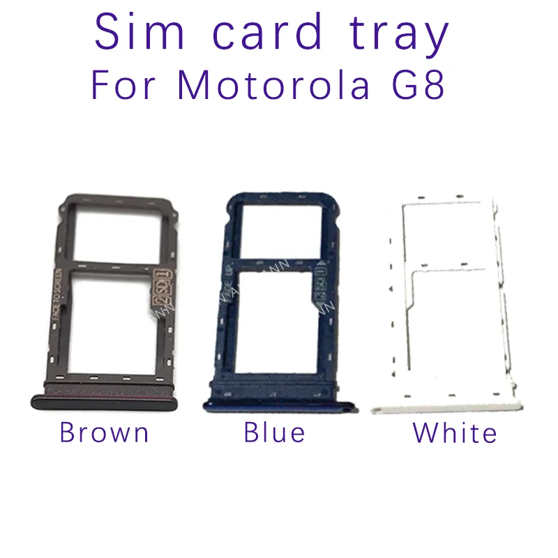 

Original New SiM Tray For Motorola Moto G8 SIM Card Slot SD Card Tray Holder Adapter