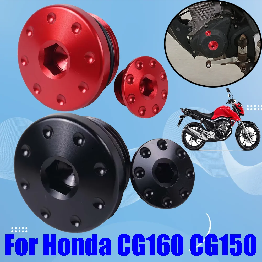 For Honda CG160 CG150 Titan CG 160 150 Fan Cargo 160 Motorcycle Accessories Engine Timing Plug Hole Cover Crankcase Screw Cap