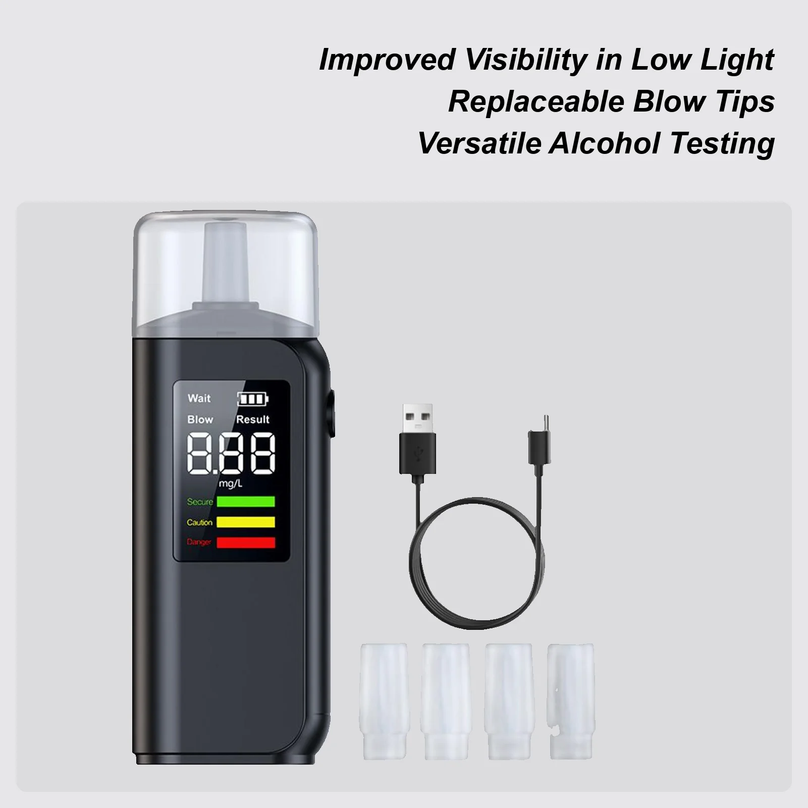 Alcohol Tester LED Display High-definition Breathalyzer To Test Alcohol for Men Women Father Husband Gathering Party Business