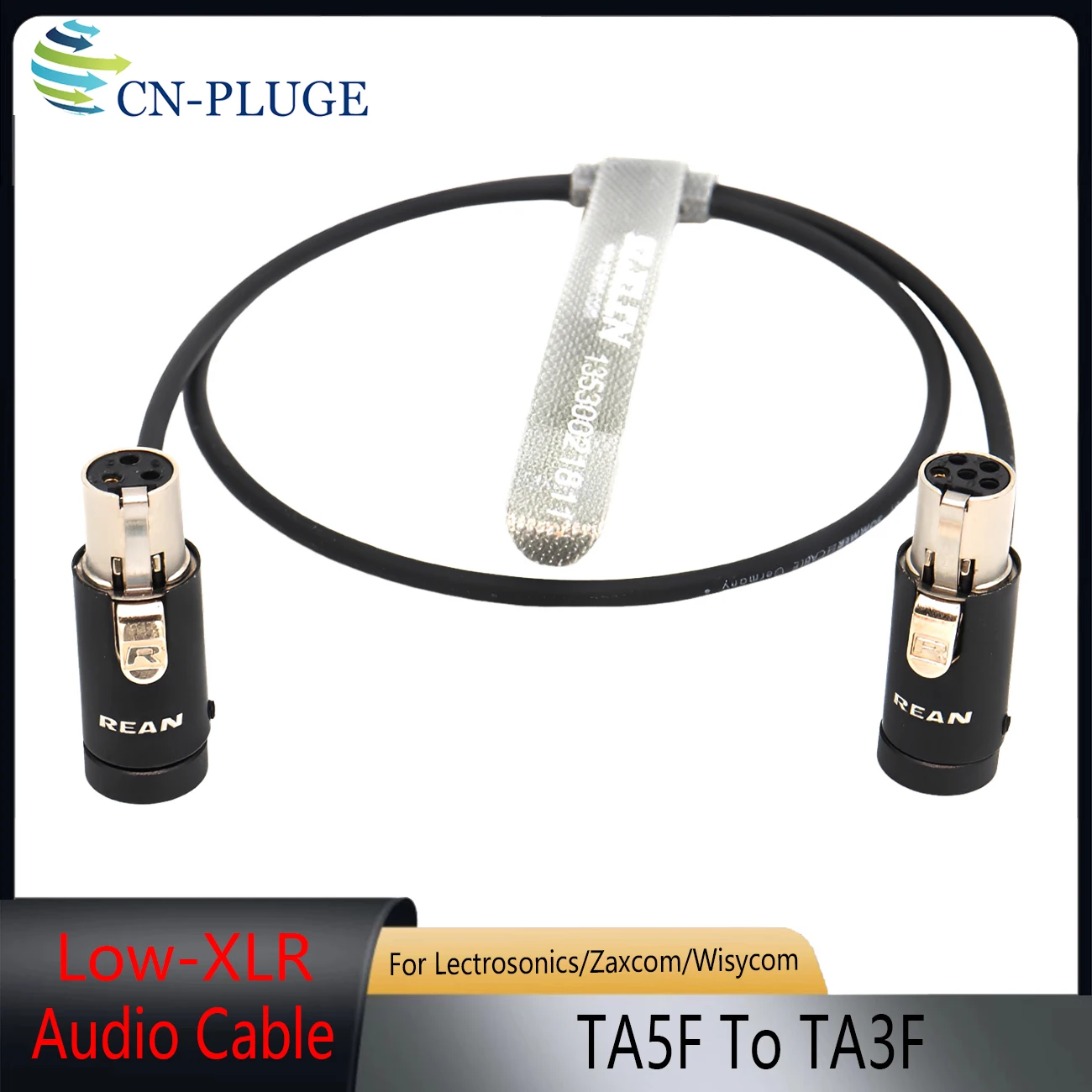 Low Profile TA3F Female to Mini XLR TA5F Audio Cable Converter Cord for Lectrosonics Wisycom Sound Devices Recorder Mixer