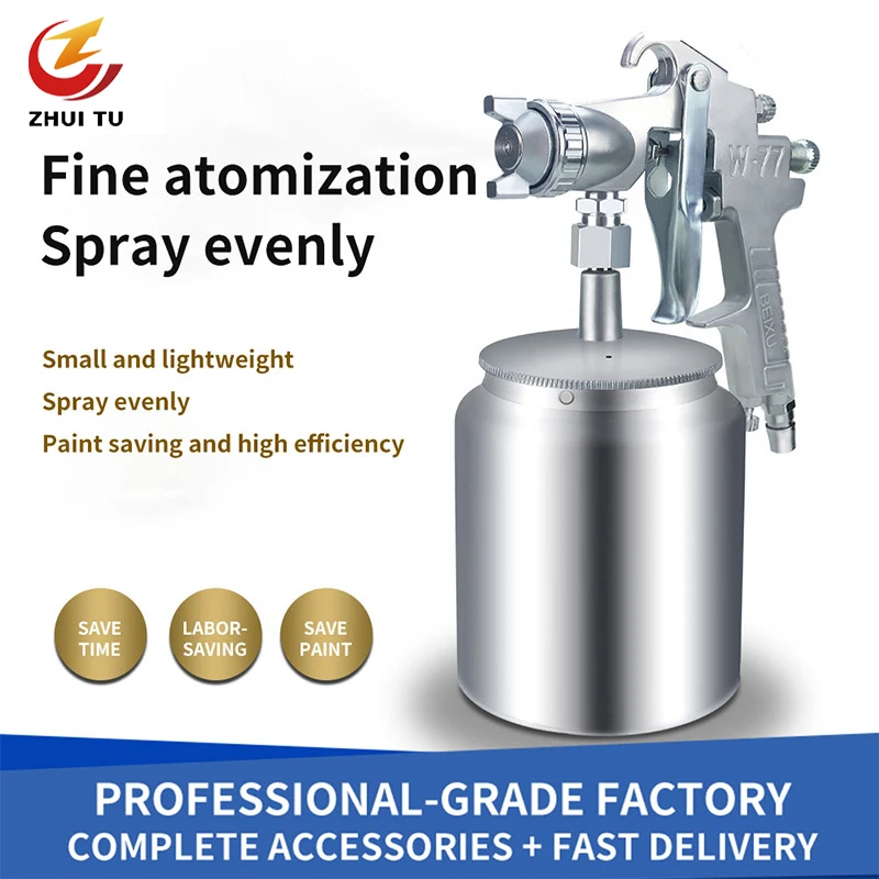 Professional Paint Spray Gun F75 W71 W77 Pneumatic Airbrush 1.5mm 2.0mm 2.5mm Nozzle Automotive Painting Tool